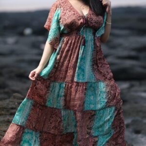 Block Print Flare Dress