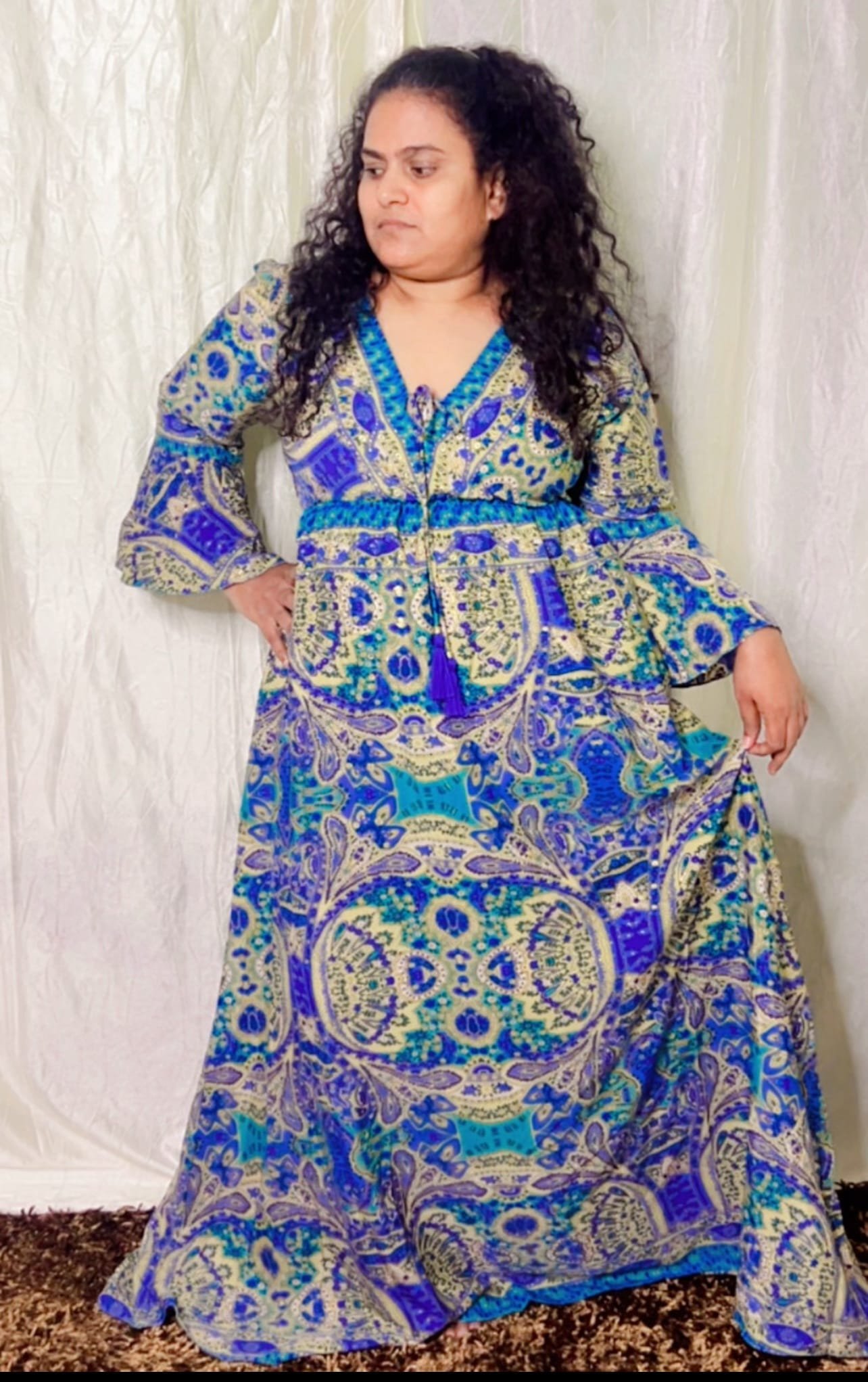 Royal Blue Desi Gown